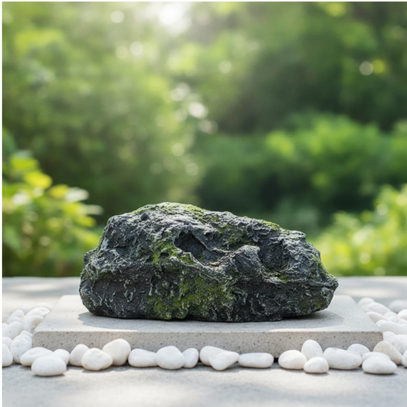 Simulated Landscape Stone Realistic Fiberglass Rock Hollow Rock Weather-Resistant Stone with Hollow Interior Hand-Painted
