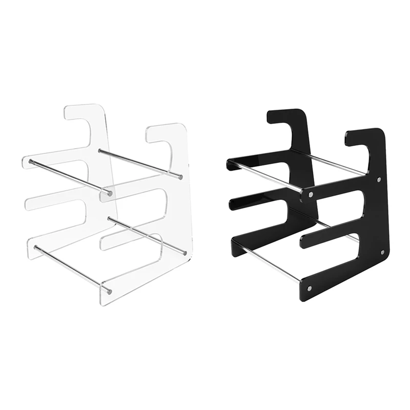 3-Tier Mechanical Keyboard Holder Display Stand Keyboard Shelf For Storage Three Mechanical Keyboard Durable Black