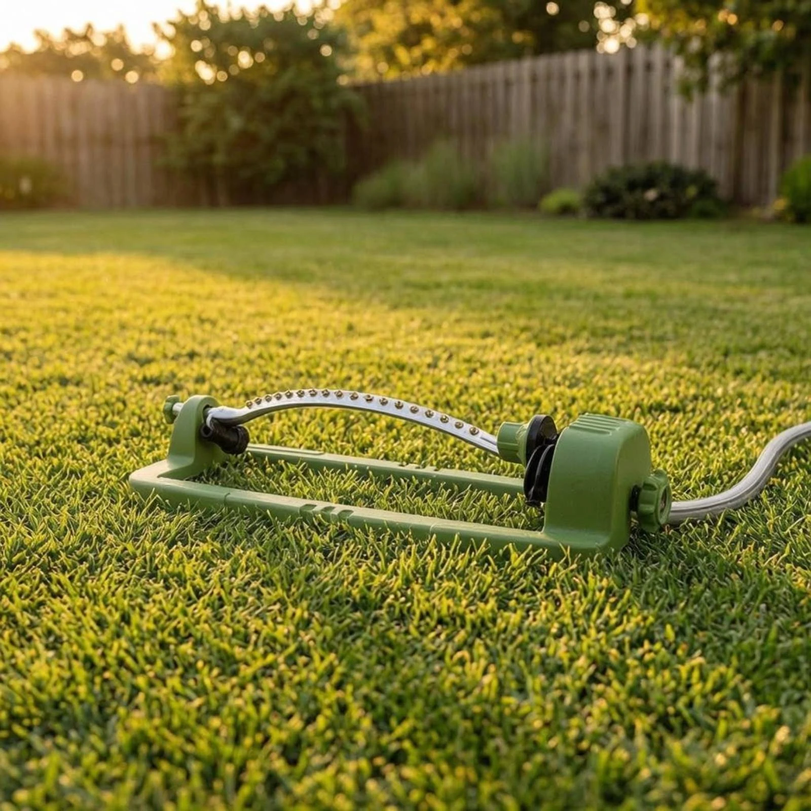 Brass Nozzle Sprinkler Curved Metal Tube Lawn Sprinkler Outdoor Watering Compact Rectangular