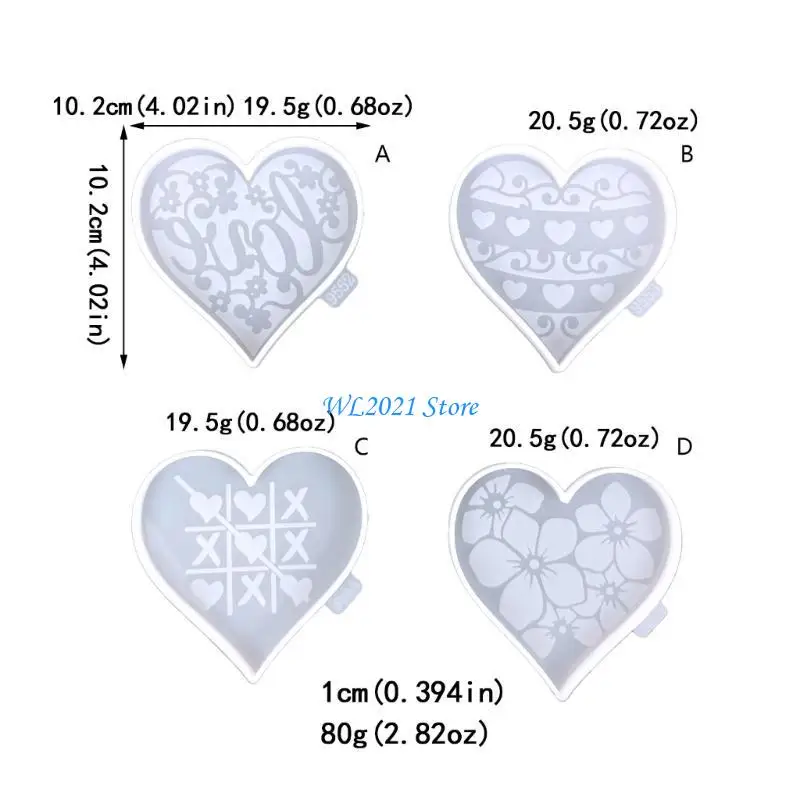 G5GC تحديد الموقع قوالب DIY كوستر قوالب سيليكون صينية قوالب الايبوكسي الراتنج الصب قوالب #6
