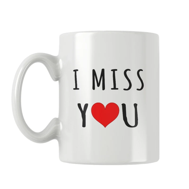 I Miss You Tea Milk Beer Cup Mug Gift for Girlfriend Boyfriend Love Valentines