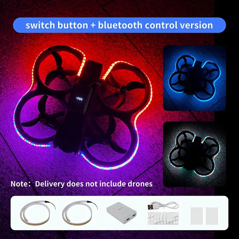 

HW-elRGB Colorful Light Strip for DJI Neo/Avata 2 Remote Control Night Safety Filght Light Strip Drone