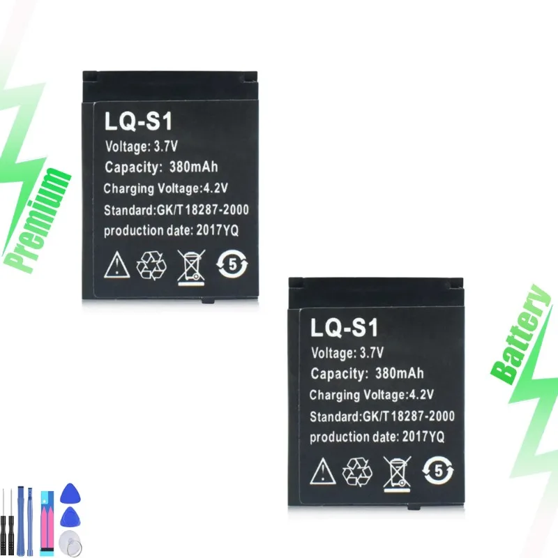 

2 pieces QW09 2023 LQ-S1 3.7V 380mAh smartwatch with rechargeable lithium-ion battery H20