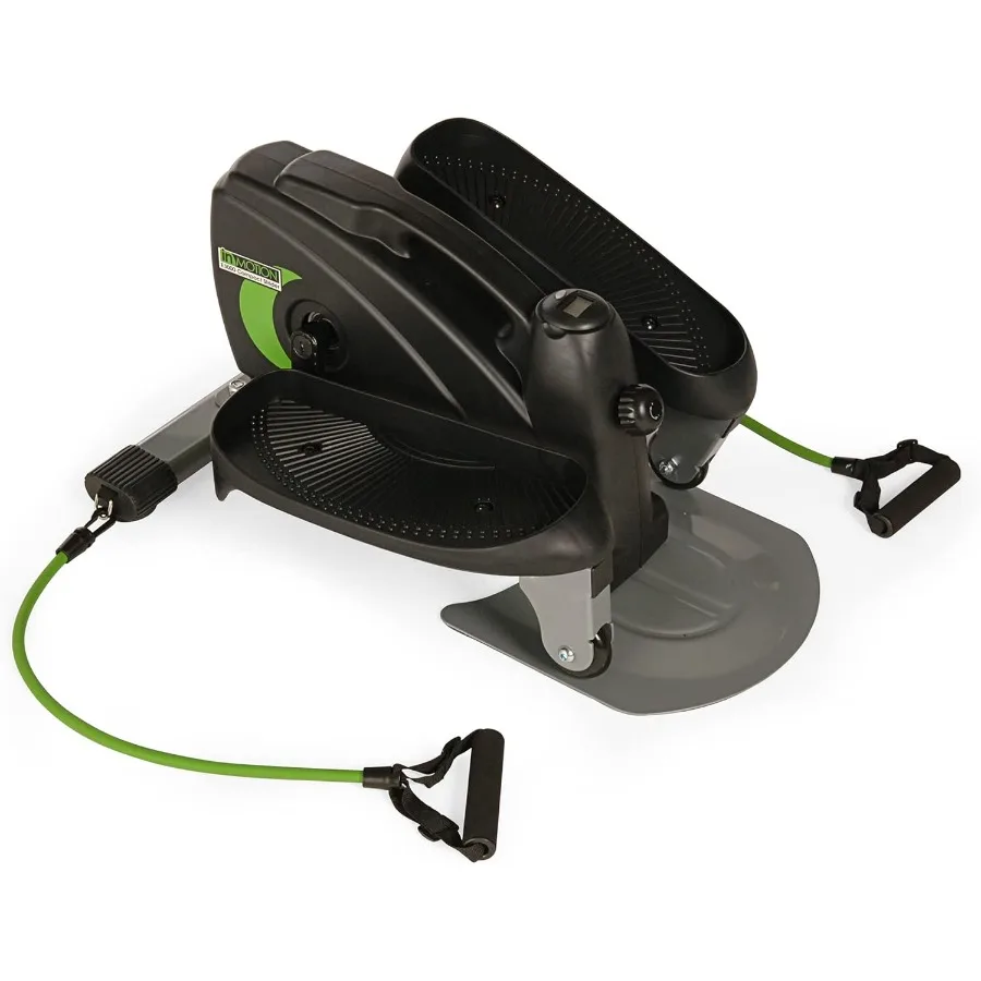 Equipo de Ejercicio Elíptico Bajo Escritorio para Uso de Pie o Sentado - Máquina Compacta de Ejercicio de Pies en Negro con Alta D