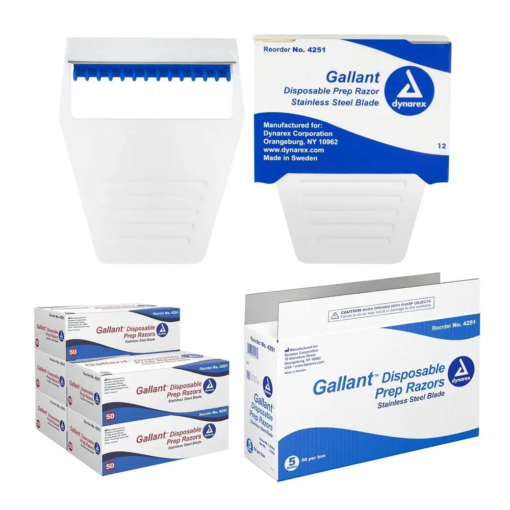 Disposable Prep S with Open Design, Ergonomic Surgical Preps, 1 Case of 250 (5 Boxes of 50)