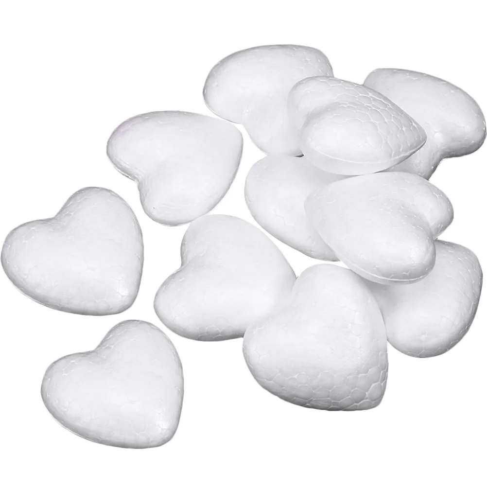 

50 Pcs Foam Solid Heart Foams Craft Ball Blank Balls for Crafts DIY Ornament Unfinished Wedding Modeling