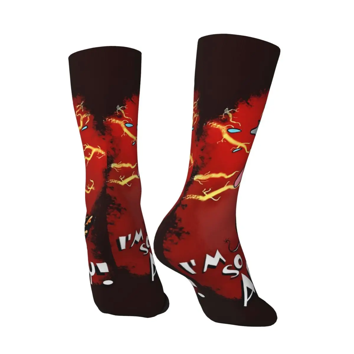 Crazy compression Ren Is So Angry Sock for Men Harajuku Quality Pattern Crew Sock Novelty