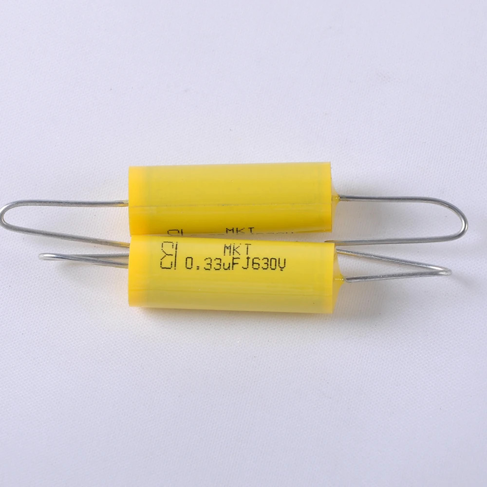 Yellow Thin Film Capacitor Axial Capacitance 630V0.33uf Biliary Machine Audio Filter Frequency Divider