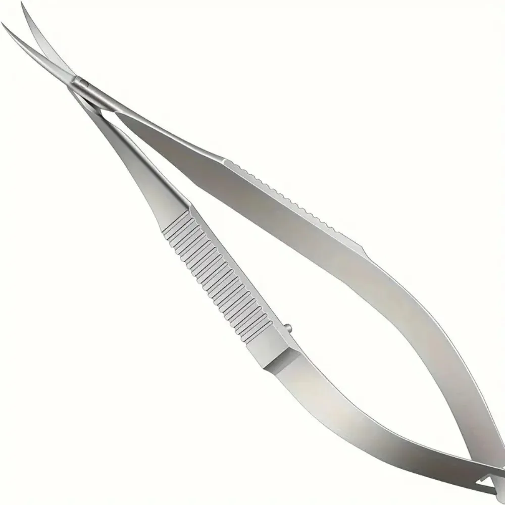 Nożyczki do skórek z rosyjskim ostrzem w kształcie jaskółczego ogona, do manicure, usuwania skórek, martwego naskórka, z zakrzywionym ostrzem ze stali nierdzewnej, sprężynowe nożyczki do skórek.