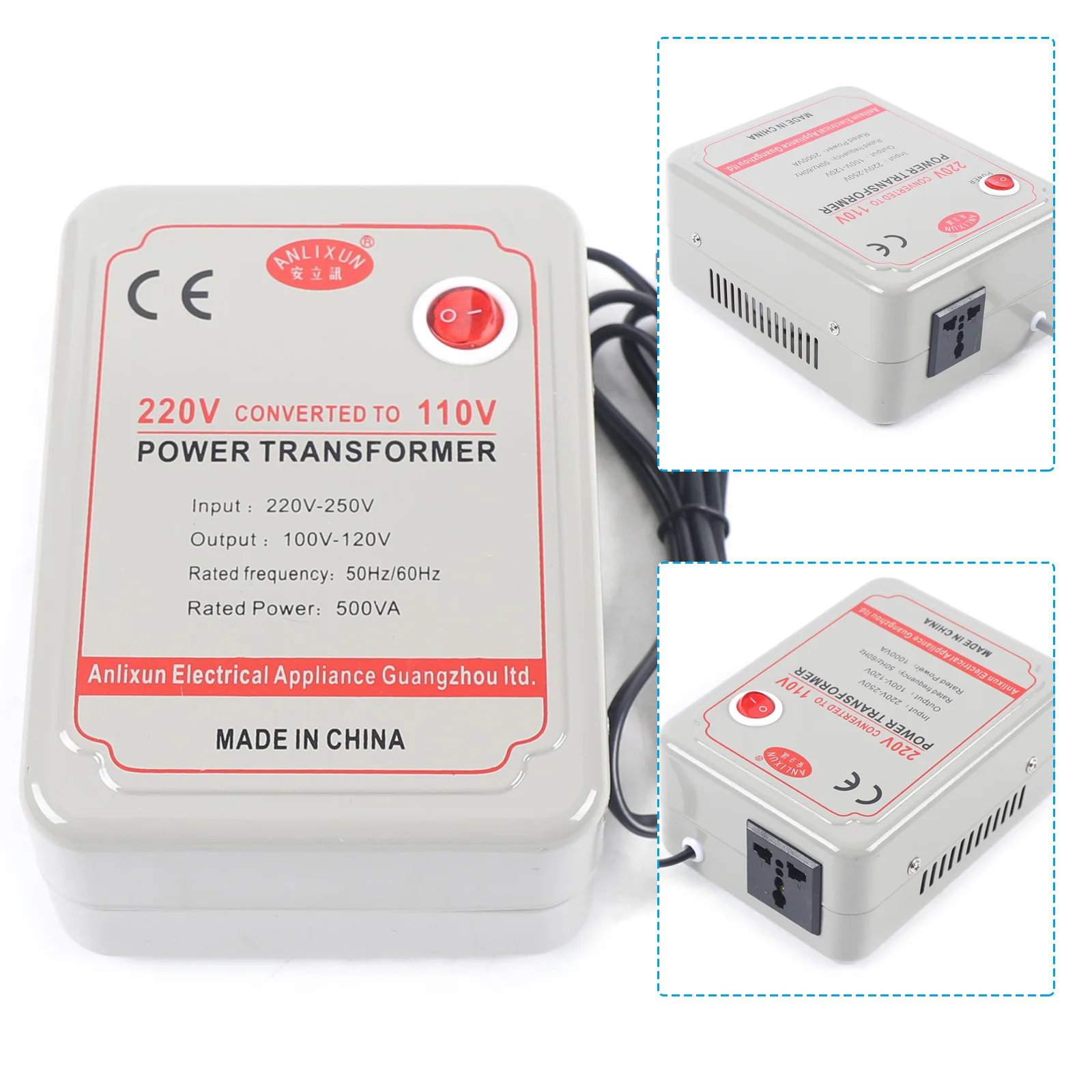 230V-250V to 100V-120V Voltage Converter Transformer Converter