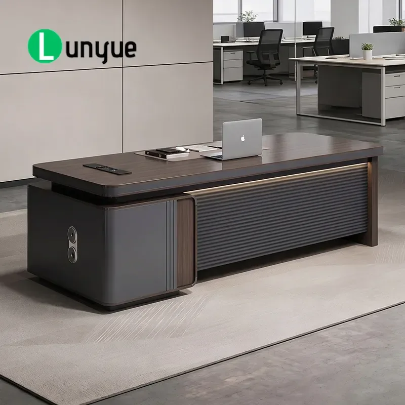 Modern Simple Boss Desk Large Office Furniture Light Luxury Manager Table Senior Executive Leadership Workstation for Home