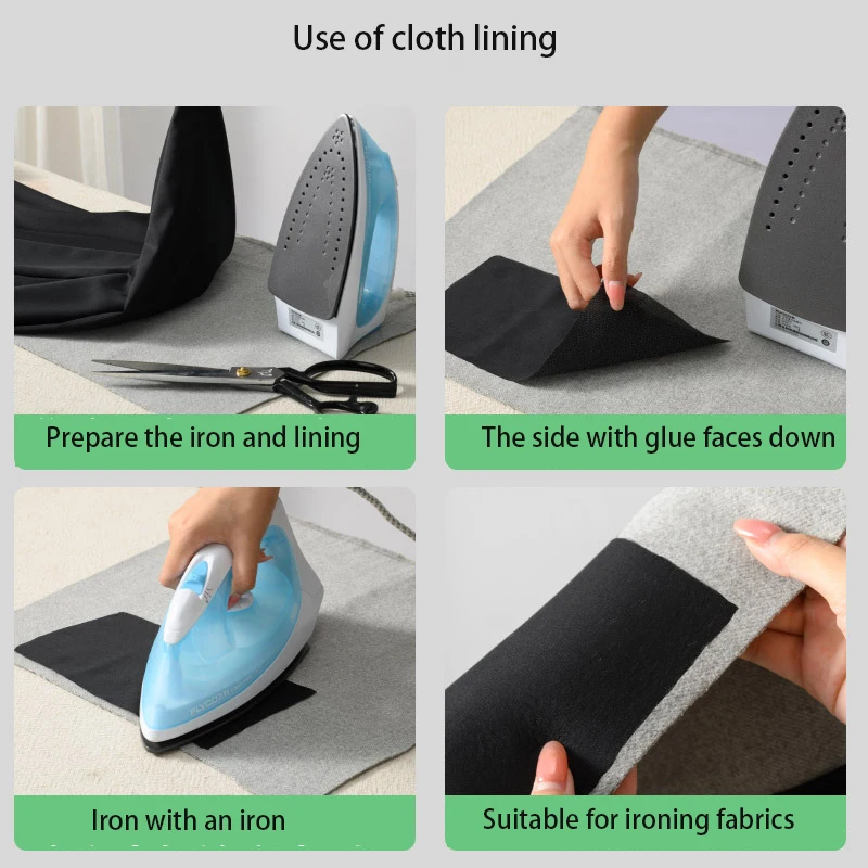 Black White Fusible Interlining 100% Polyester