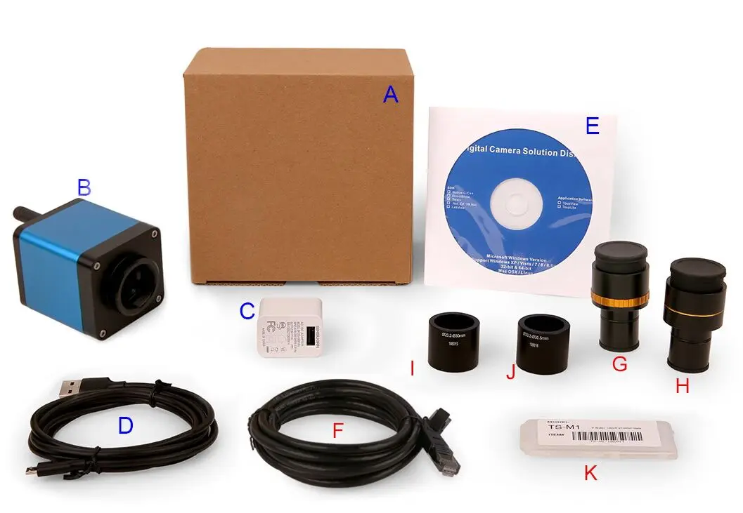 Imagem -04 - Câmera Colorida Ocular 4mp Wi-fi Lan Usb 30fps Microscópio Sony Imx347 Cmos Suporta Windows Ios Android Weucam4mpa-c-mount