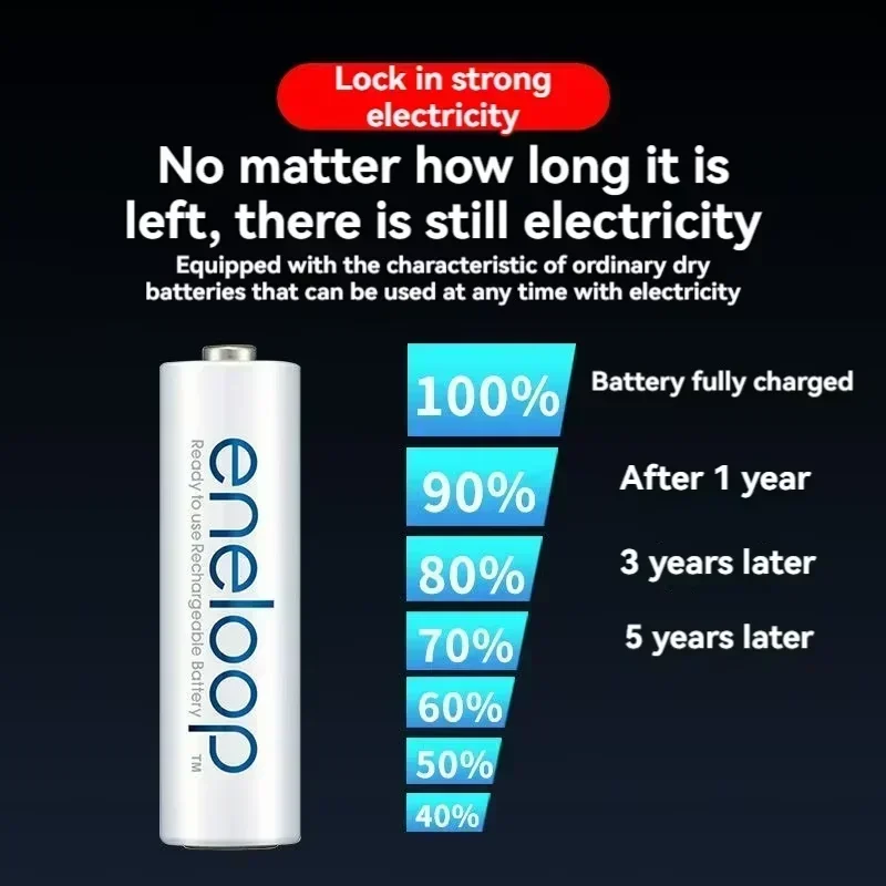 100% Panasonic Eneloop 100% original AA rechargeable battery 1.2v 1900mAh pre-charged nimh suitable for flashlight camera toys