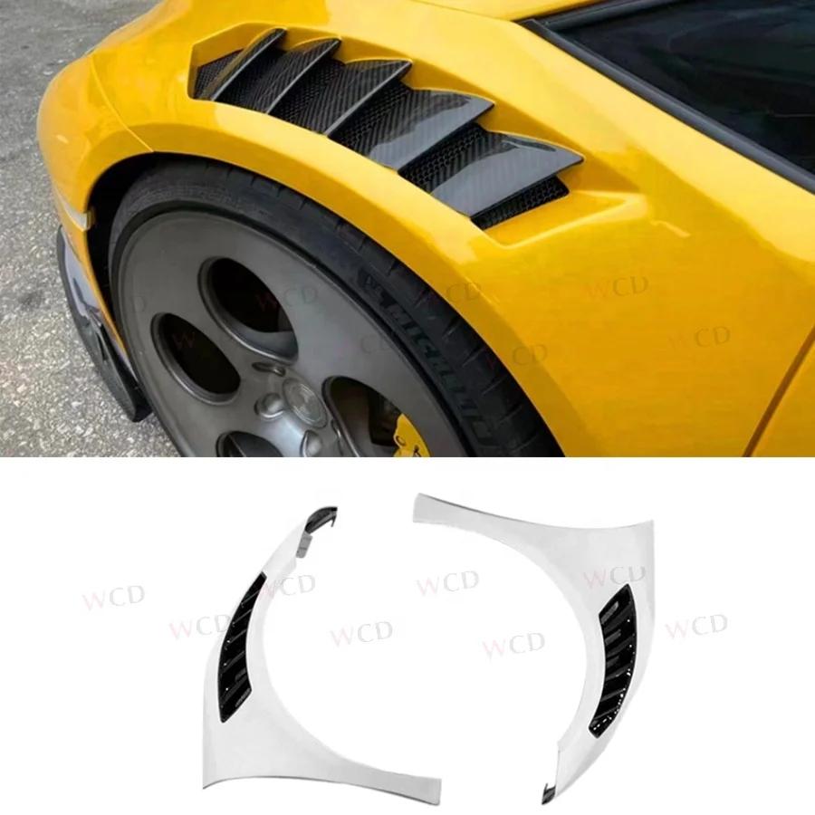 

High Quality V-style LP610 Air Outlet Mudguard For Lamborghini Huracan LP580 LP610 Half Carbon Fiber Car Fender