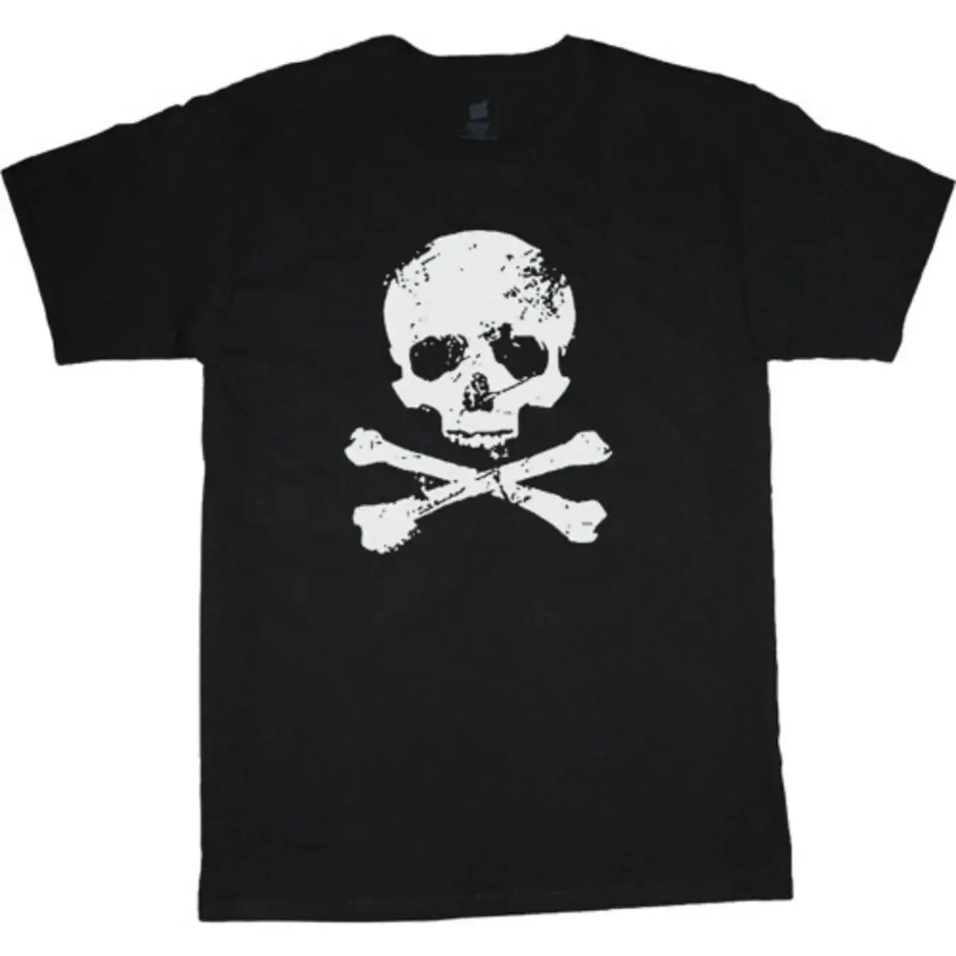 Vintage Punk Gothic Top Beauty Hip Hop Pirate Skull and Crossbones T-Shirt Summer New Men's and Women's Retro Fashion Streetwear