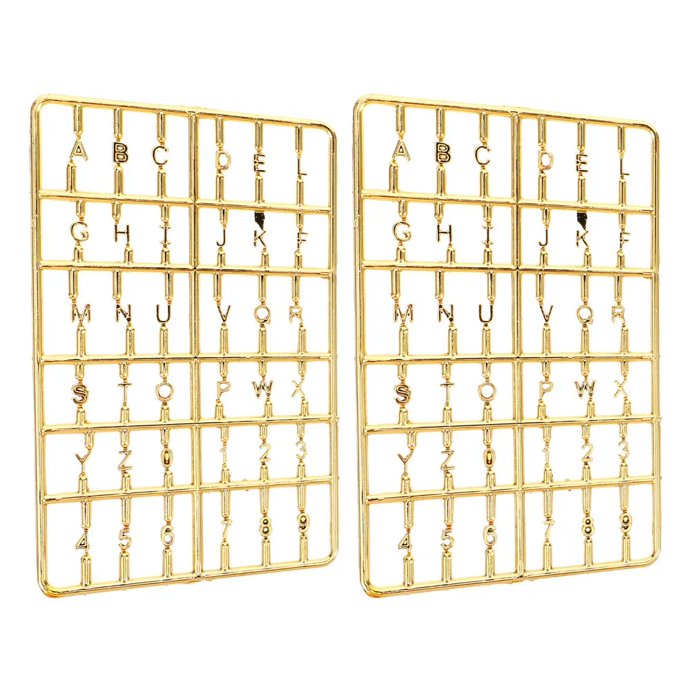 

2 Pcs House Numbers Mini Dollhouse Accessory Door Decorative Letter Plastic Letters