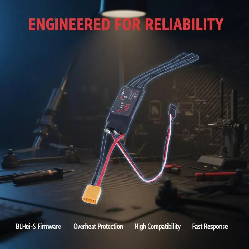 1Pcs Brushless ESC 2-4S BEC ESC HV Bidirectional Brushless ESC 30A 40A For RC Boat Underwater