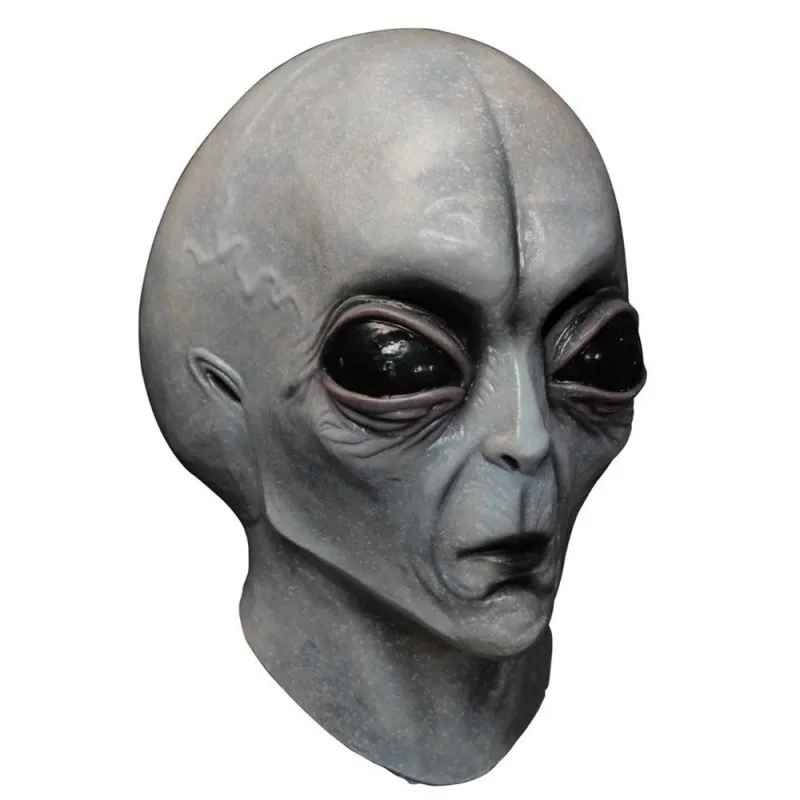 Funny Horror Latex Mask Cosplay, UFO Oxyey, Alien Skull, Halloween Party Costume, mesurost House Chamber Prank, SAFMonster Prop