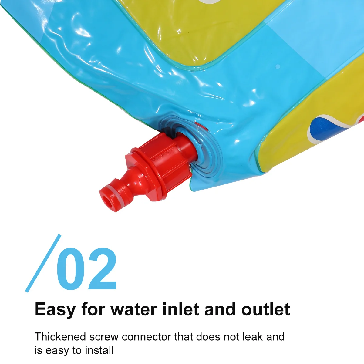 Tapis de jeu gonflable bleu à pulvérisation d'eau, 1 pièce, tapis éducatif pour enfants, piscine extérieure, plage, jeu numéro 1-9, Durable, épais, anti-fuite