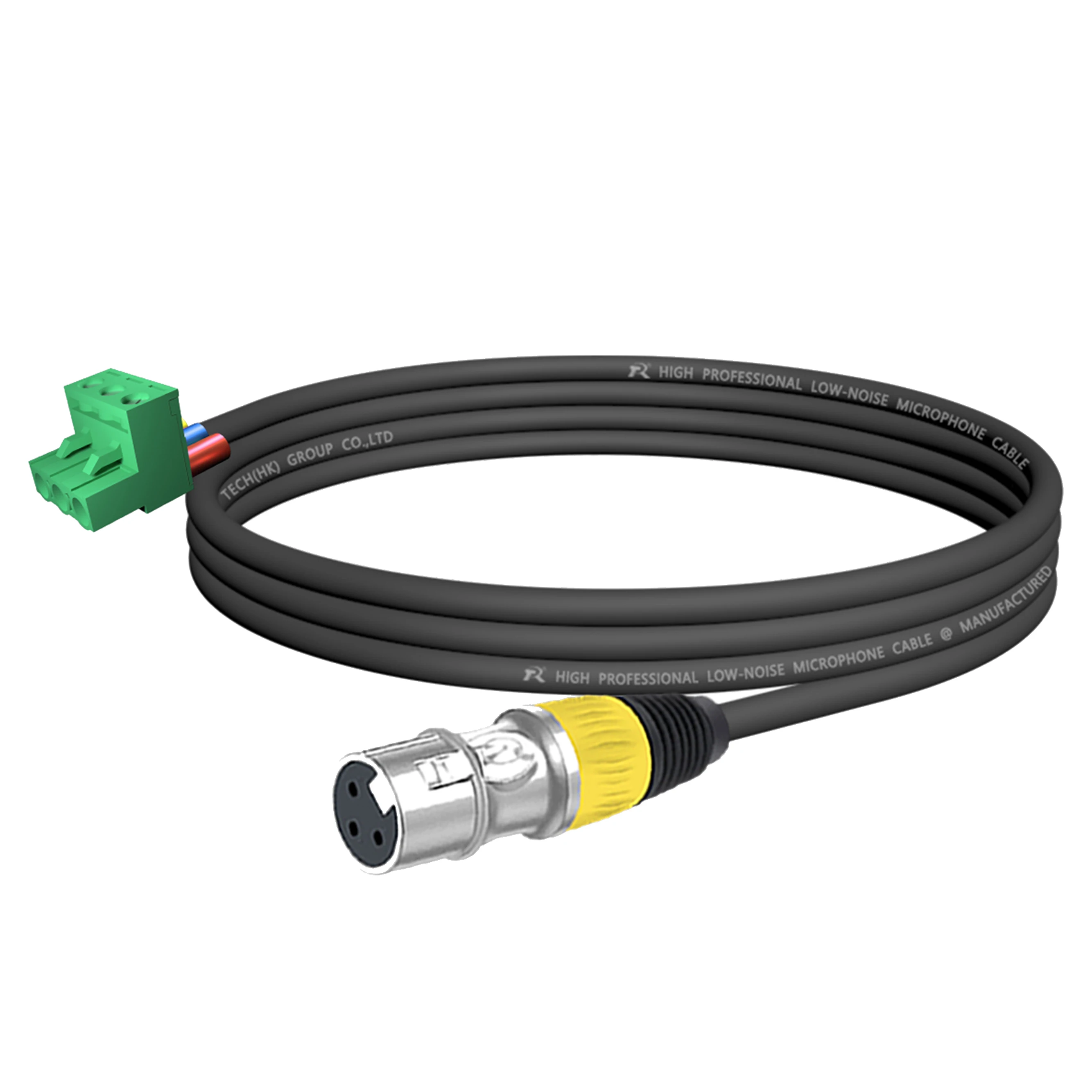 1 Stück 3-Pin PCB-Schraubklemmen-Stecker auf XLR M/F-Kabel, XLR-zu-Phoenix-Konverterkabel, rauscharmes Mikrofonkabel für Lautsprecherprozessor – Detail 8