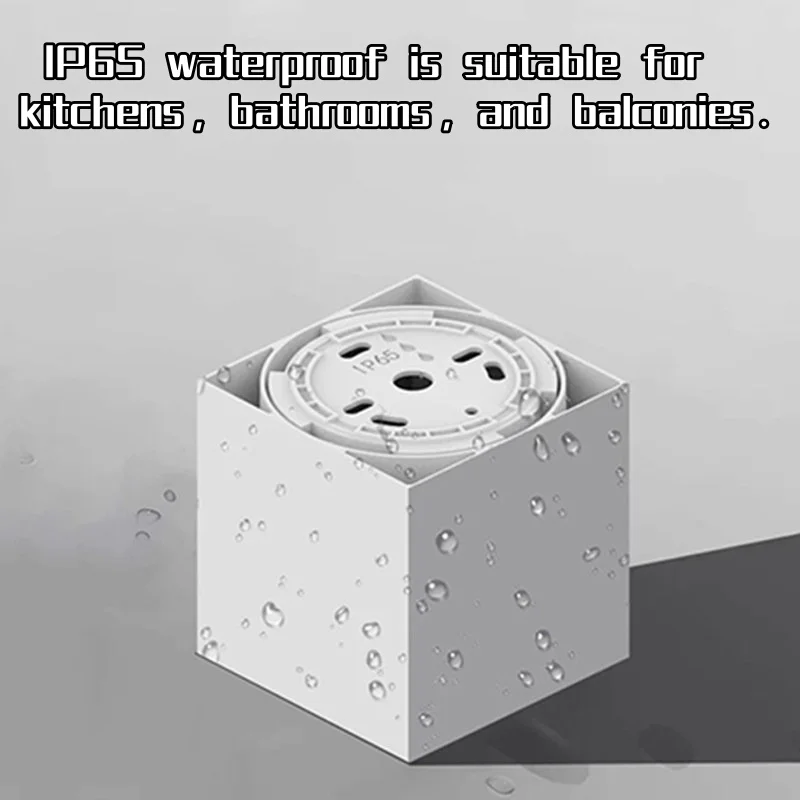 IP65 Waterproof Dimmable LED Downlight COB Spotlight 7W 12W 18W 20W Ceiling Light Ra98 Square Anti-Glare 85-265V Home Lighting