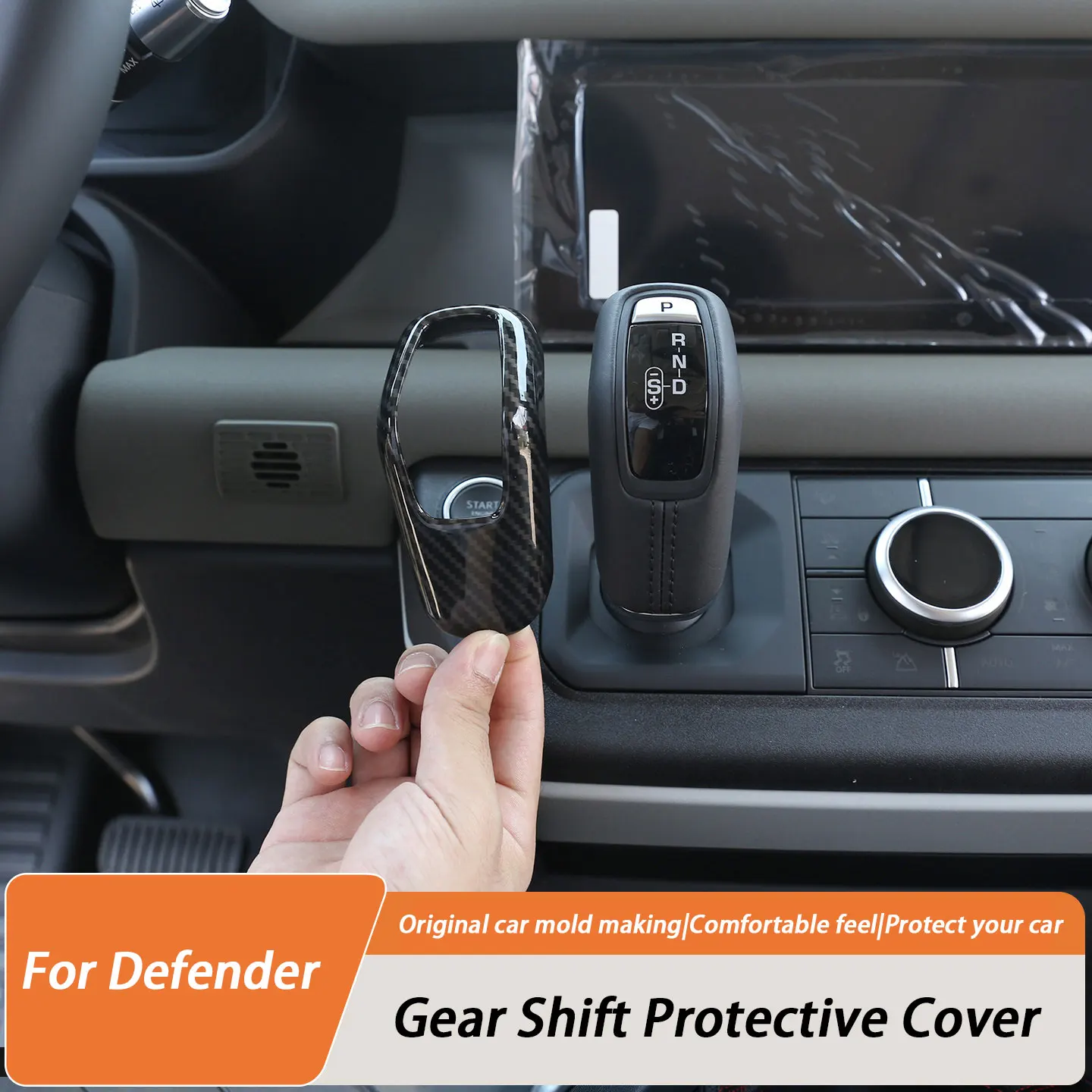 

ABS Car Gear Shift Protective Cover Decorative Accessories For Land Rover Defender 90 110 2020 2021 2022 2023 2024 2025