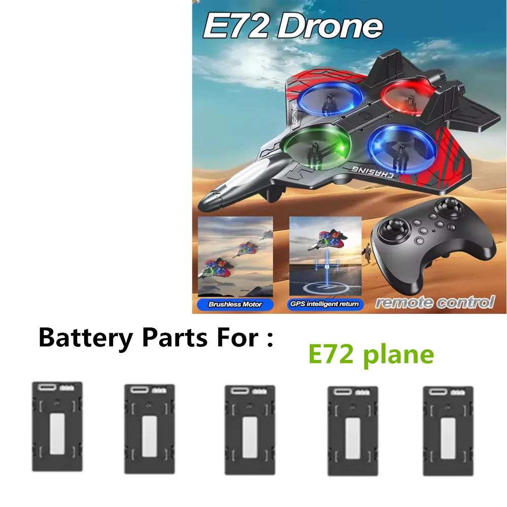 

E72 RC Plane Parts E72 Airplane Batteries 3.7V 350mAh / Propeller Blade / Use For E72 RC Plane Parts