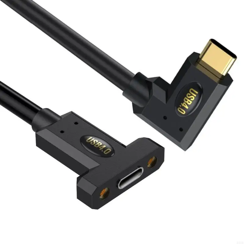 90 grados USB4 Cable 40Gbps Transferencia datos 240W USB C cable USB C 83cf