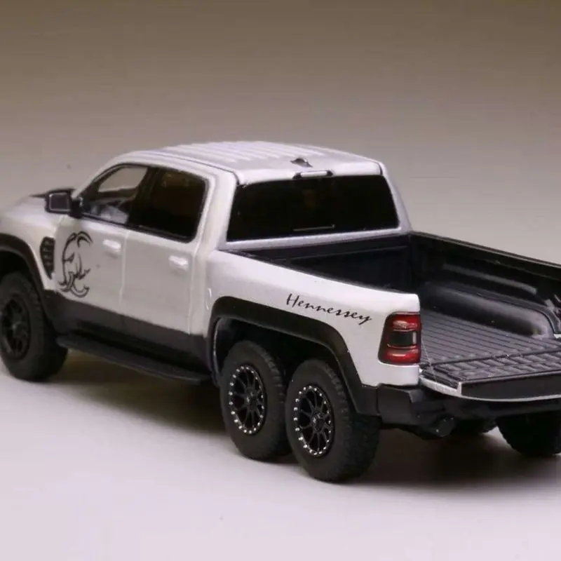 596 1/64 Chevrolet Impala NYPD x Dodge Ram 1500 TRX Hennessey Mammoth 6×6 with Working Lights Diecast Car Model - view 4