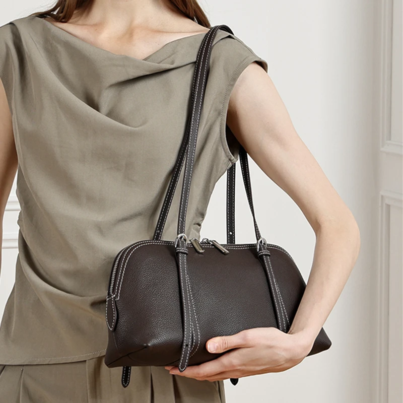Luxury Cowhide Underarm Shoulder Bag 3