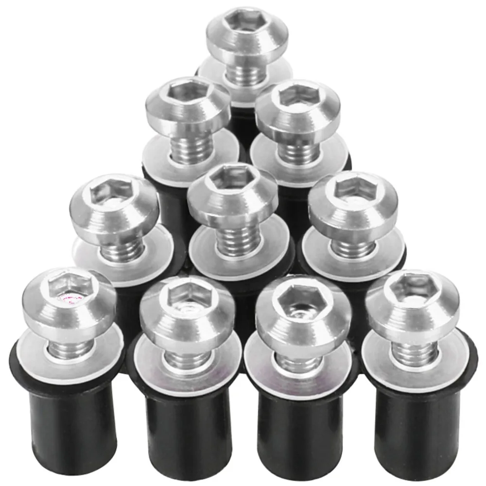 

5mm 10PCS Motorcycle Windshield Bolts Screw Nut Fastener Kit For Bajaj NS160 NS200 RS200 CT100 Pulsar 150 Classic 150 DTS-i