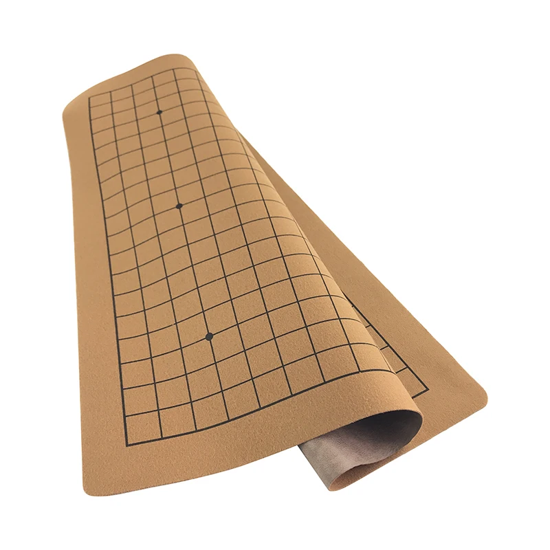 Go Game Board High-quality Leather Go Board One Side Suede Leather 19 Line International Go Chess Weiqi