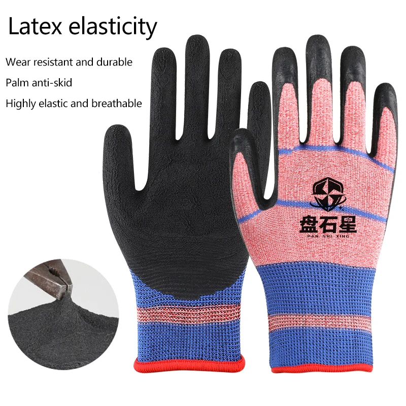 Gants en latex résistants à l'usure, gants de travail non alds, protection d'atelier de réparation automobile, gants de protection du travail, 1 paire