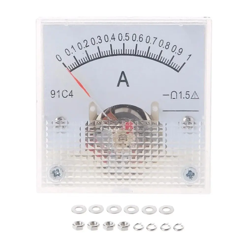 91C4 0-1A 2A 3A 5A 10A 300mA 500mA DC Amp Meters High Precision Analog Panel Ammeter Class 2.5 Accuracy Measuring Tool