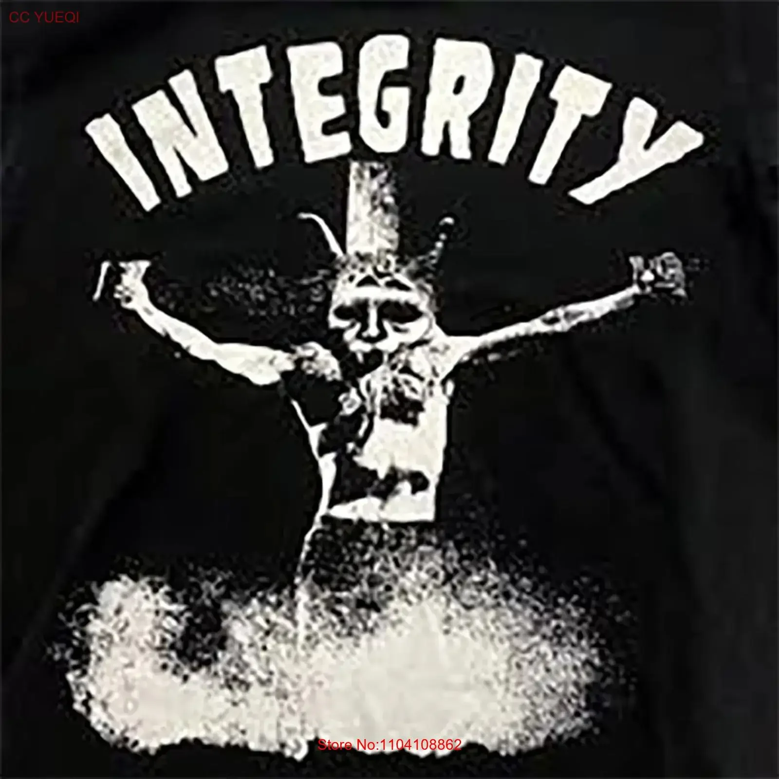 Integrity punk band VTG black T shirt short sleeve All sizes JA769 vintage Washed Unisex Stretched Breathable Versatile
