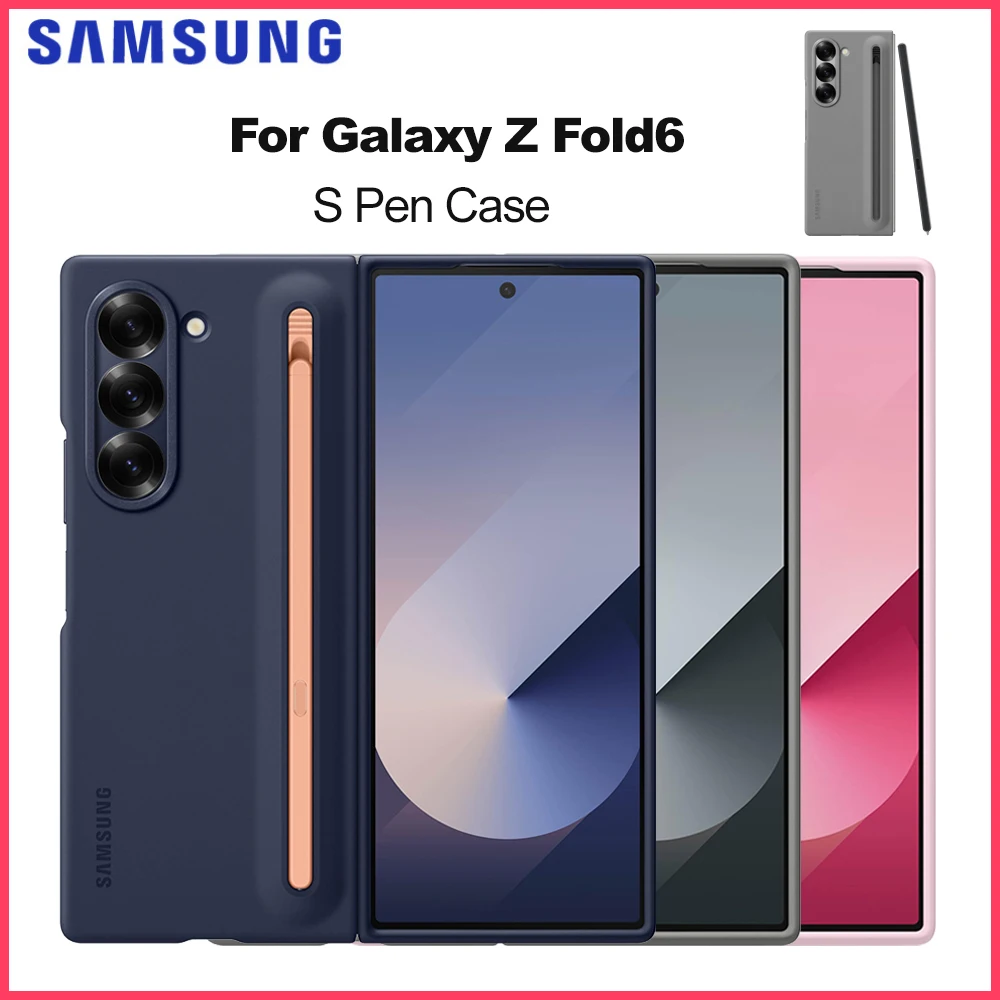 Oryginalne etui składane do Samsung Galaxy Z Fold 6 Liquid Silicone Elastic Pen z S Pen Shockproof Hard Shell EF-OF95P