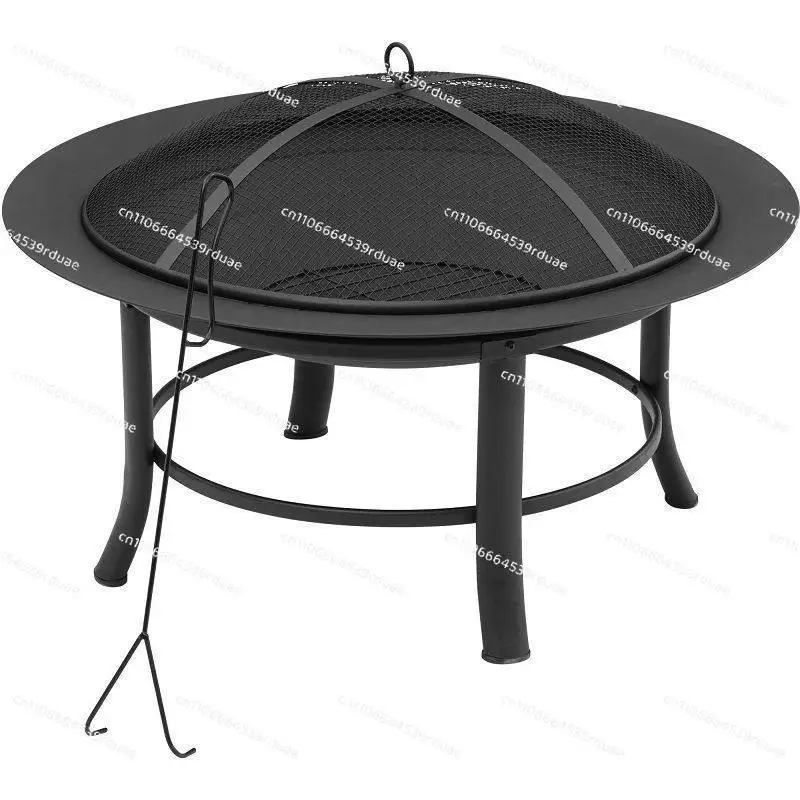 

Outdoor campfire, camping barbecue, brazier, household heating in winter
