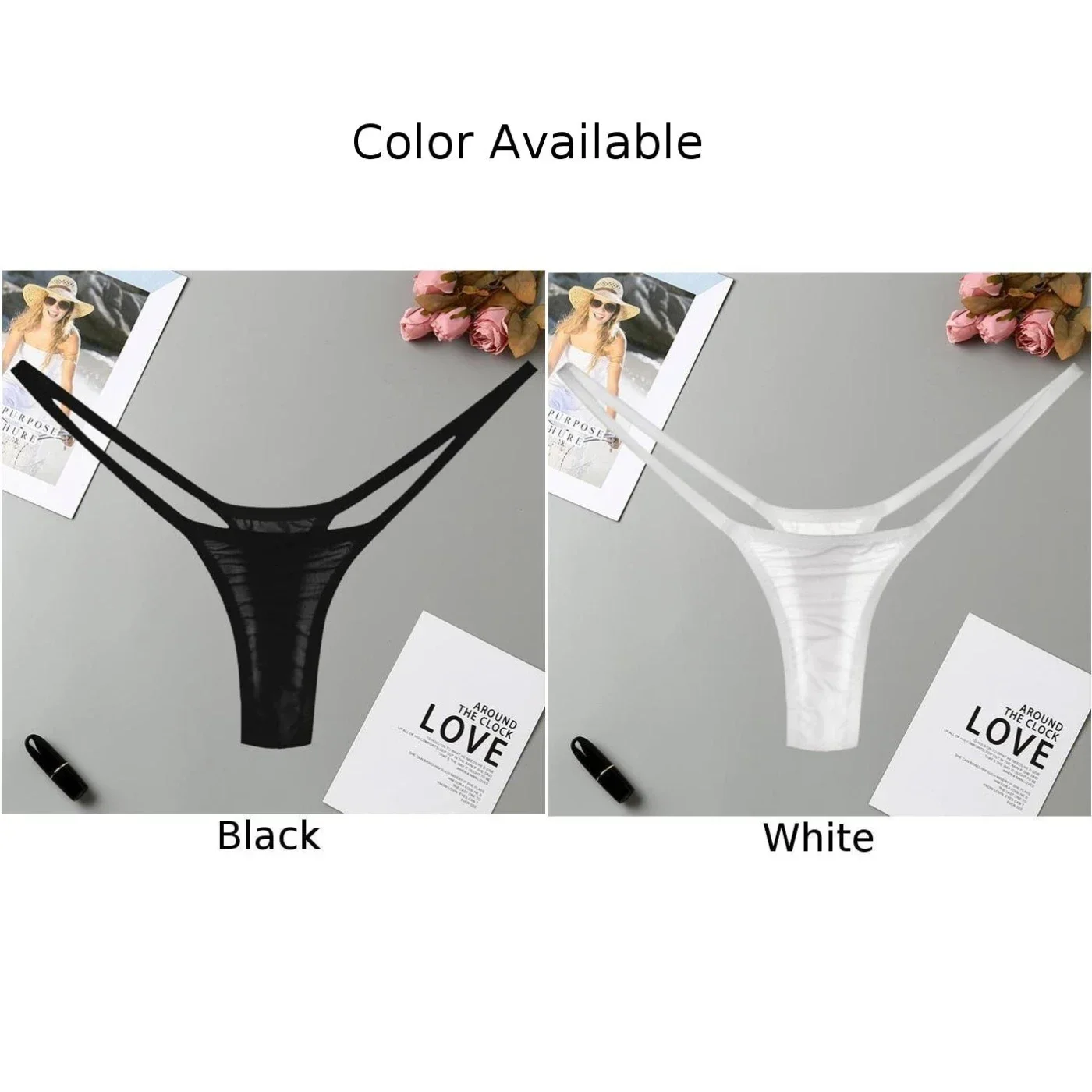 Women Brief Mesh Sheer Women\'s Panties – Ultra thin Briefs G String Knickers in Black/White Perfect for Every Occasion