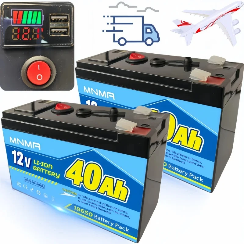 

100% 12В 80Ач литиевая LiFePO4 батарея для солнечной зарядки с USB-портом для эхолотов, морского применения, кемпинга и автономных систем