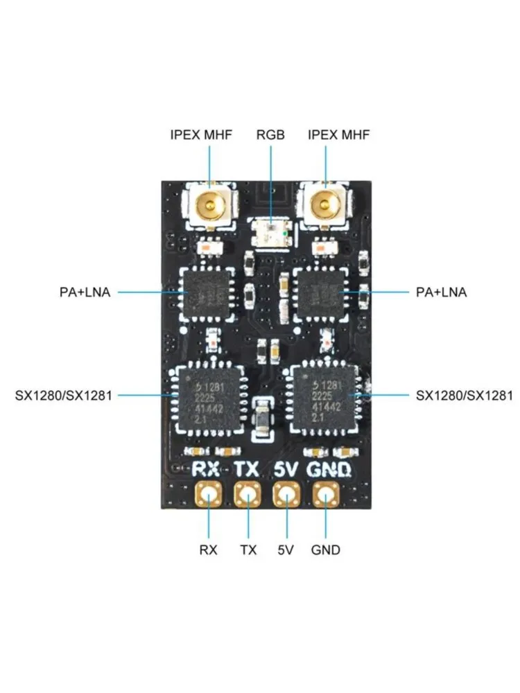 BETAFPV SuperD ELRS 2,4 GHz Diversiteit Ontvanger Faraway Reiziger FPV Drone Lange afstand Drones DIY Onderdelen - afbeelding 2