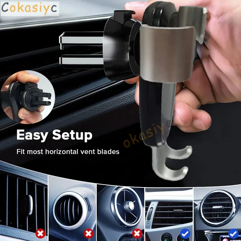 Car Mobile Phone Holder for Renault Koleos Samsung QM6 HC 2017~2023 Air Vent Mount Bracket Smartphone Stand Auto Accessories