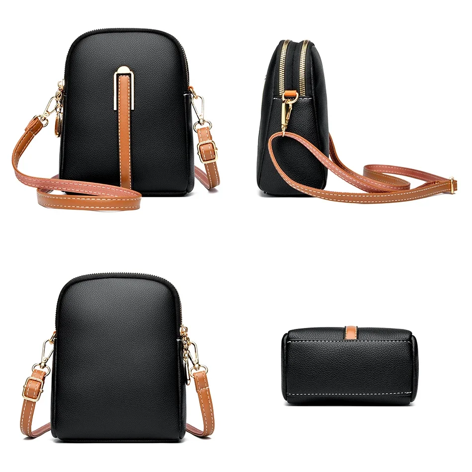 2024 New Designer Female  Phone Bag Small Shoulder Bag High Quality Leather Crossbody Bags for Women Fashion Purse Messenger Bag