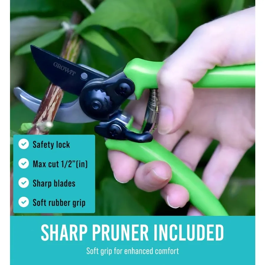 Herramientas de jardinería de alta resistencia, juego de herramientas de jardín duraderas y ergonómicas de 22 piezas, perfecto para uso en exteriores, regalos de jardinería ideales f