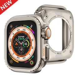 Metall-Stoßfänger-Gehäuse für Apple Watch 45 mm 44 mm, Schutzrahmenabdeckung für iWatch Serie 9, 8, 7, 6, 5, 4 SE, Wechsel zu Ultra 2 49 mm