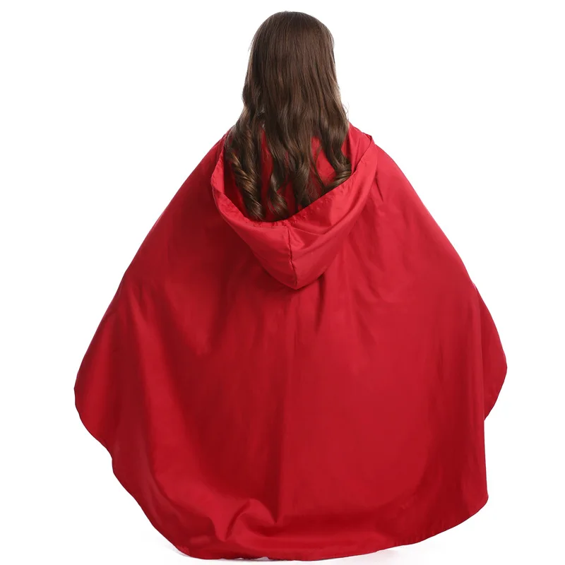 Cartoon Character Red Hat Cosplay Red Cloak Costume Kids Carnival Party Halloween Wolf Grandma