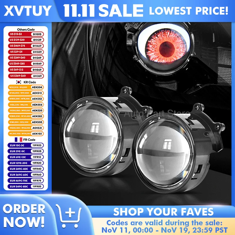 

Новые линзы Devil's Eye Blinking Eye Динамические 3-дюймовые светодиодные линзы Специальные ангельские глазки Супер реалистичный уникальный дизайн Прочный для автомобильного освещения