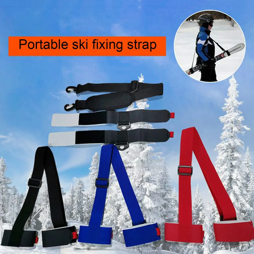 Hot 2024 New Ski Shoulder Strap Hand-held Double Snowboard Strap Nylon Strap Adjustable Multifunction Belt Hand Handle Carrier