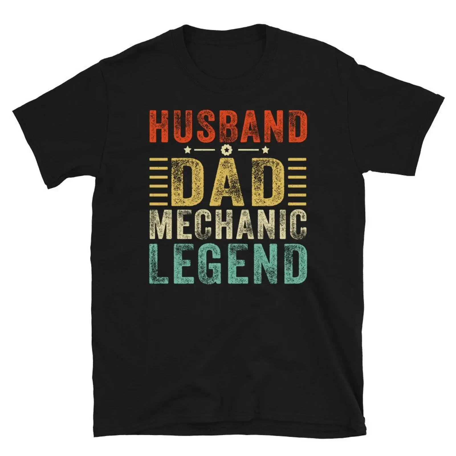 Husband Dad Mechanic Legend Vintage T shirt Father's Day for Auto Handyman Men Funny Casual vintage Washed Soft Versatile
