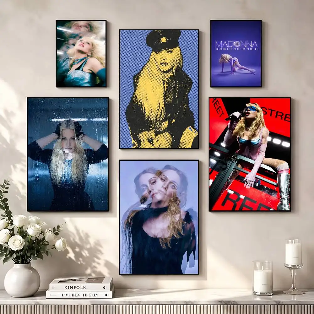 M-Madonna Confessions I Feel So Free Poster High Quality Dorm Living Room Aesthetic Wall Decoration Painting Stickers Gift